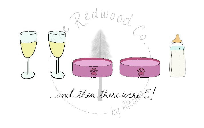 '...and then there were 3/4/5' New Baby Card