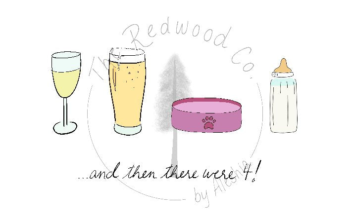 '...and then there were 3/4/5' New Baby Card