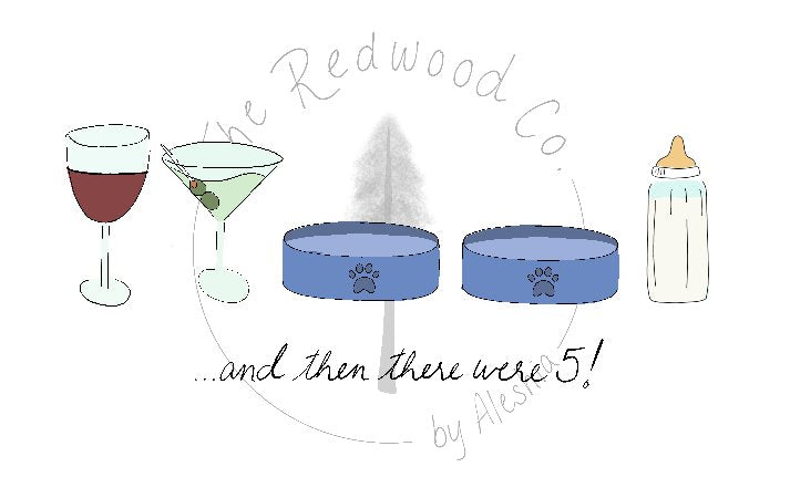 '...and then there were 3/4/5' New Baby Card