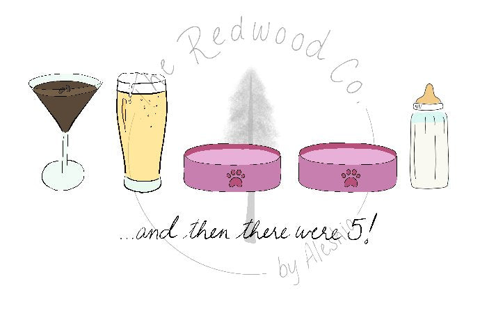 '...and then there were 3/4/5' New Baby Card