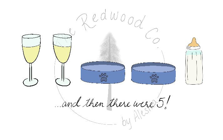 '...and then there were 3/4/5' New Baby Card