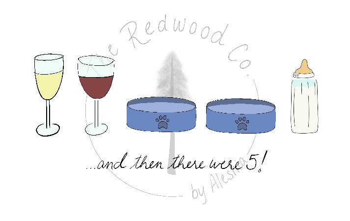 '...and then there were 3/4/5' New Baby Card