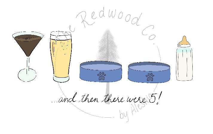 '...and then there were 3/4/5' New Baby Card