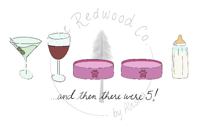 '...and then there were 3/4/5' New Baby Card