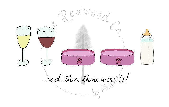 '...and then there were 3/4/5' New Baby Card