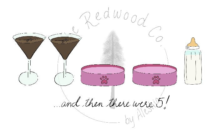 '...and then there were 3/4/5' New Baby Card