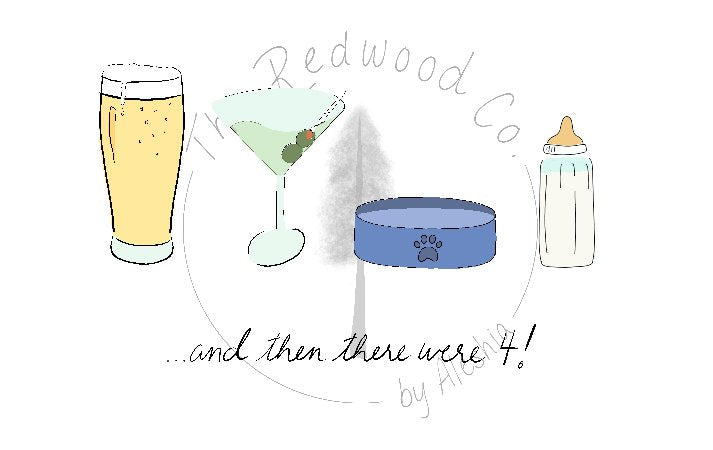 '...and then there were 3/4/5' New Baby Card