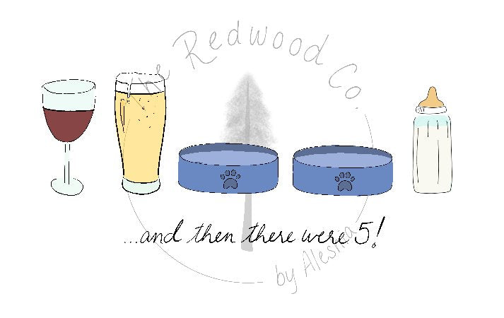 '...and then there were 3/4/5' New Baby Card