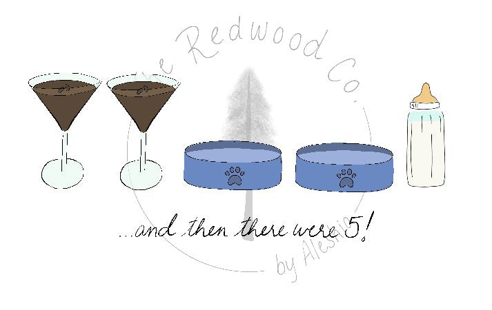 '...and then there were 3/4/5' New Baby Card