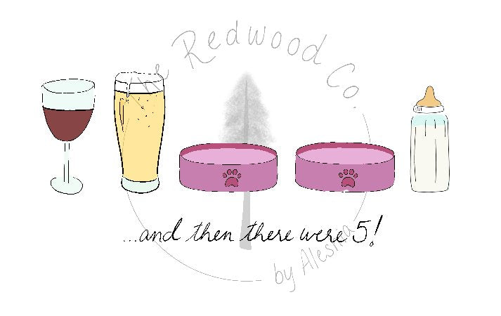 '...and then there were 3/4/5' New Baby Card