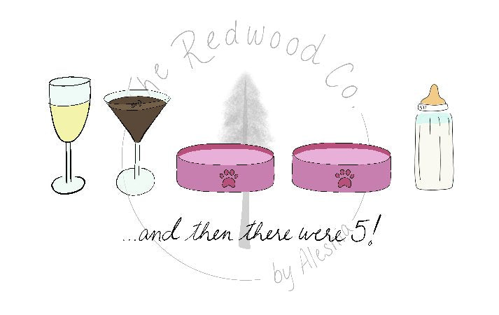 '...and then there were 3/4/5' New Baby Card