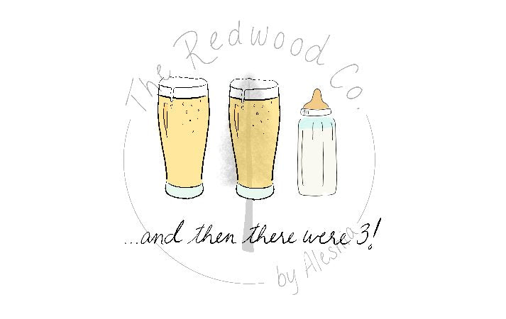 '...and then there were 3/4/5' New Baby Card