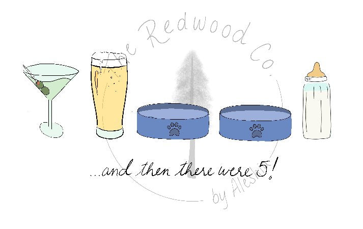 '...and then there were 3/4/5' New Baby Card