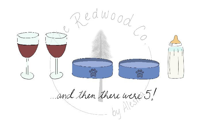 '...and then there were 3/4/5' New Baby Card