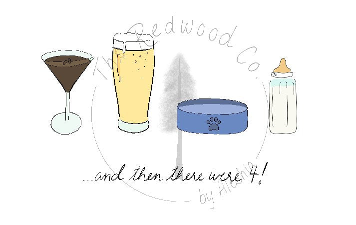 '...and then there were 3/4/5' New Baby Card