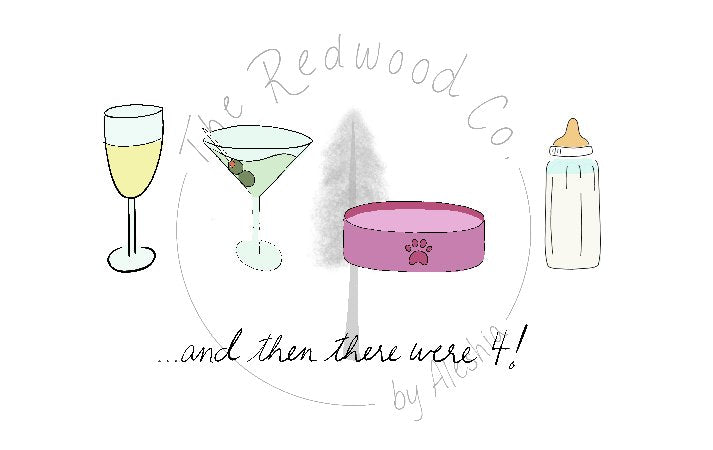 '...and then there were 3/4/5' New Baby Card