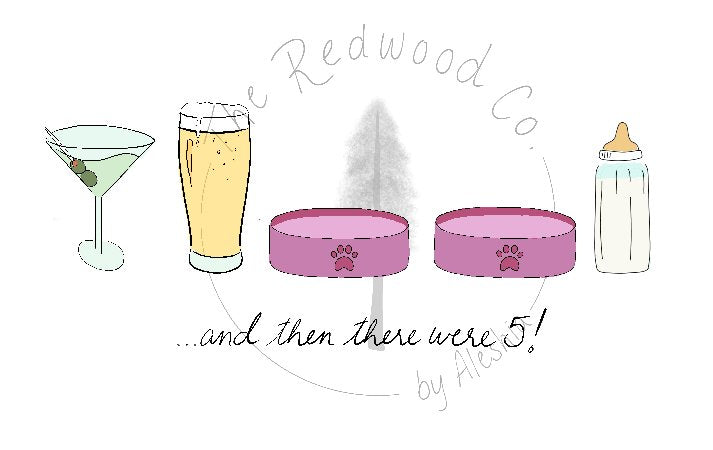 '...and then there were 3/4/5' New Baby Card