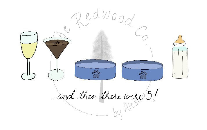 '...and then there were 3/4/5' New Baby Card