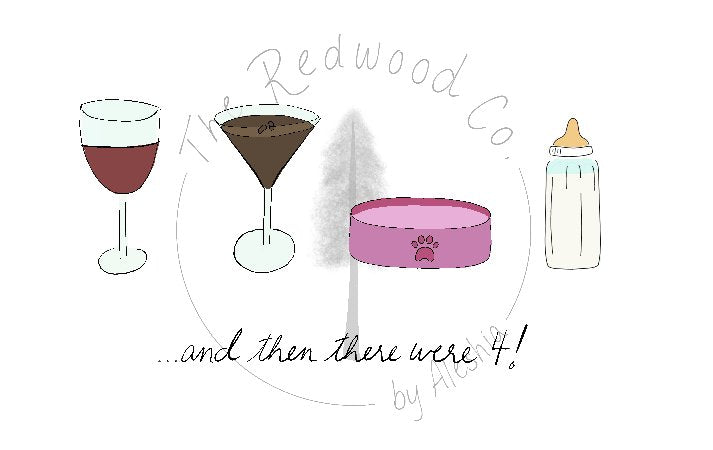 '...and then there were 3/4/5' New Baby Card