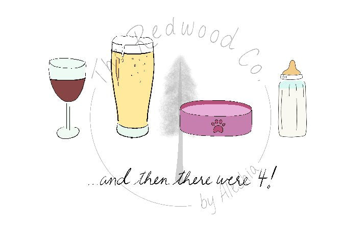 '...and then there were 3/4/5' New Baby Card