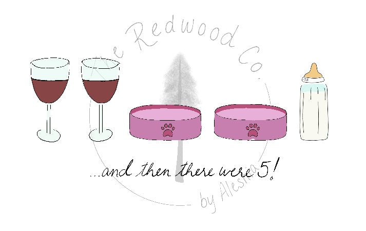 '...and then there were 3/4/5' New Baby Card