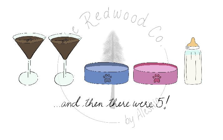 '...and then there were 3/4/5' New Baby Card