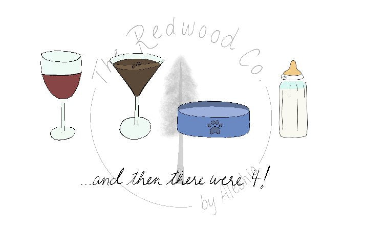 '...and then there were 3/4/5' New Baby Card