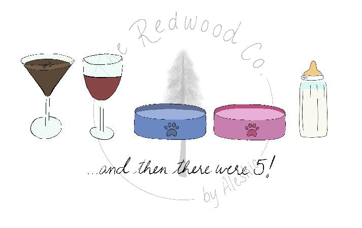 '...and then there were 3/4/5' New Baby Card