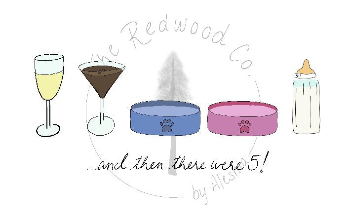 '...and then there were 3/4/5' New Baby Card