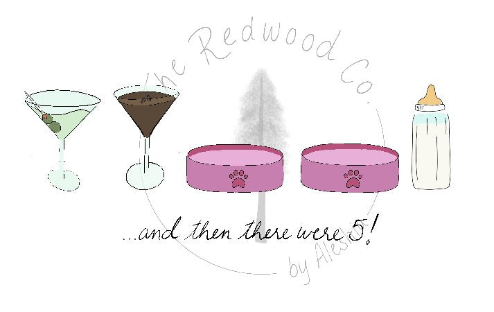 '...and then there were 3/4/5' New Baby Card