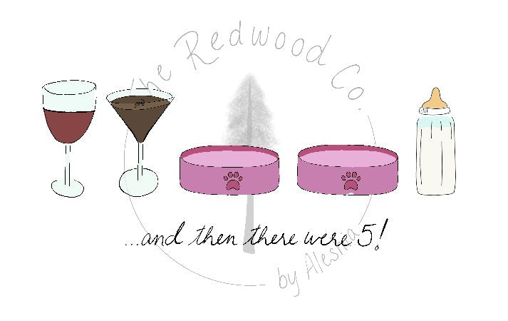 '...and then there were 3/4/5' New Baby Card