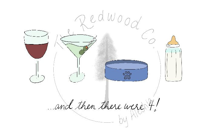 '...and then there were 3/4/5' New Baby Card