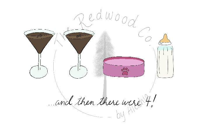 '...and then there were 3/4/5' New Baby Card