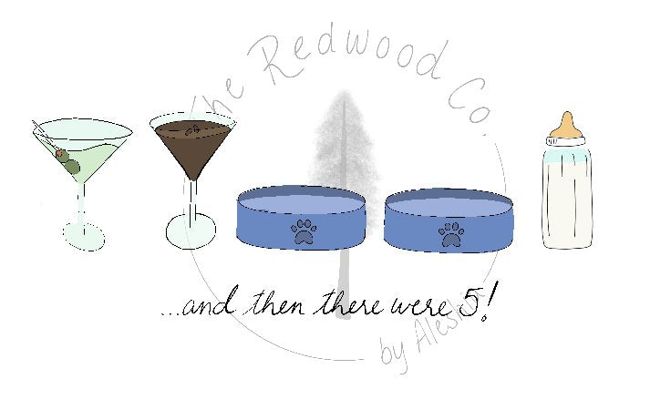 '...and then there were 3/4/5' New Baby Card