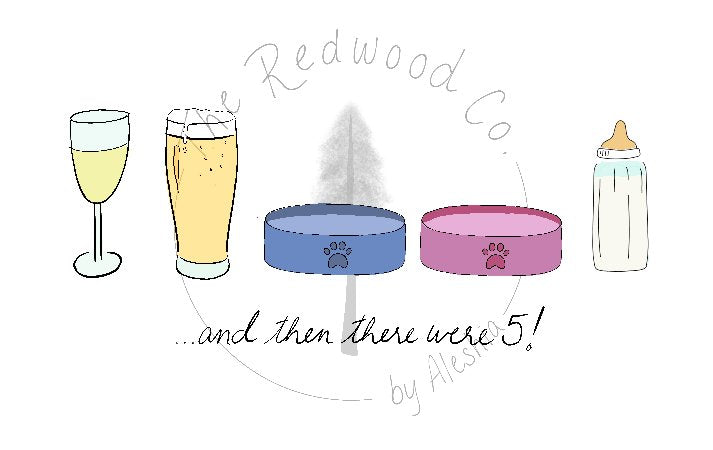 '...and then there were 3/4/5' New Baby Card