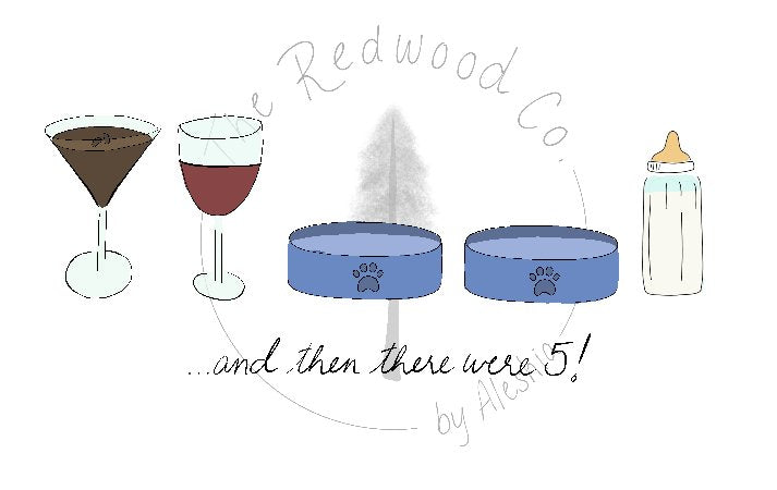 '...and then there were 3/4/5' New Baby Card