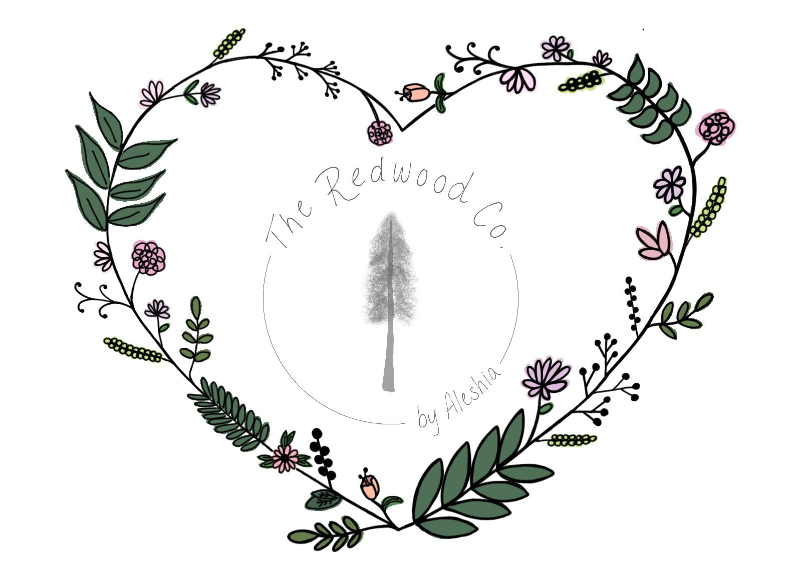 Floral Vine Heart Card