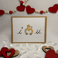 'i ♡ u' Corgi Greeting Card