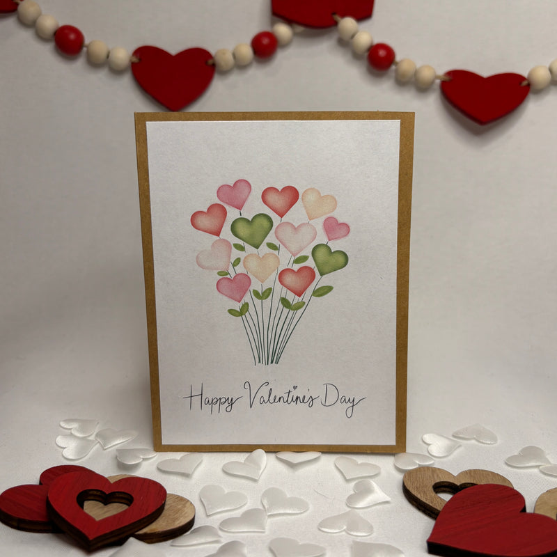 Flower Bouquet 'Happy Valentine's Day' Greeting Card