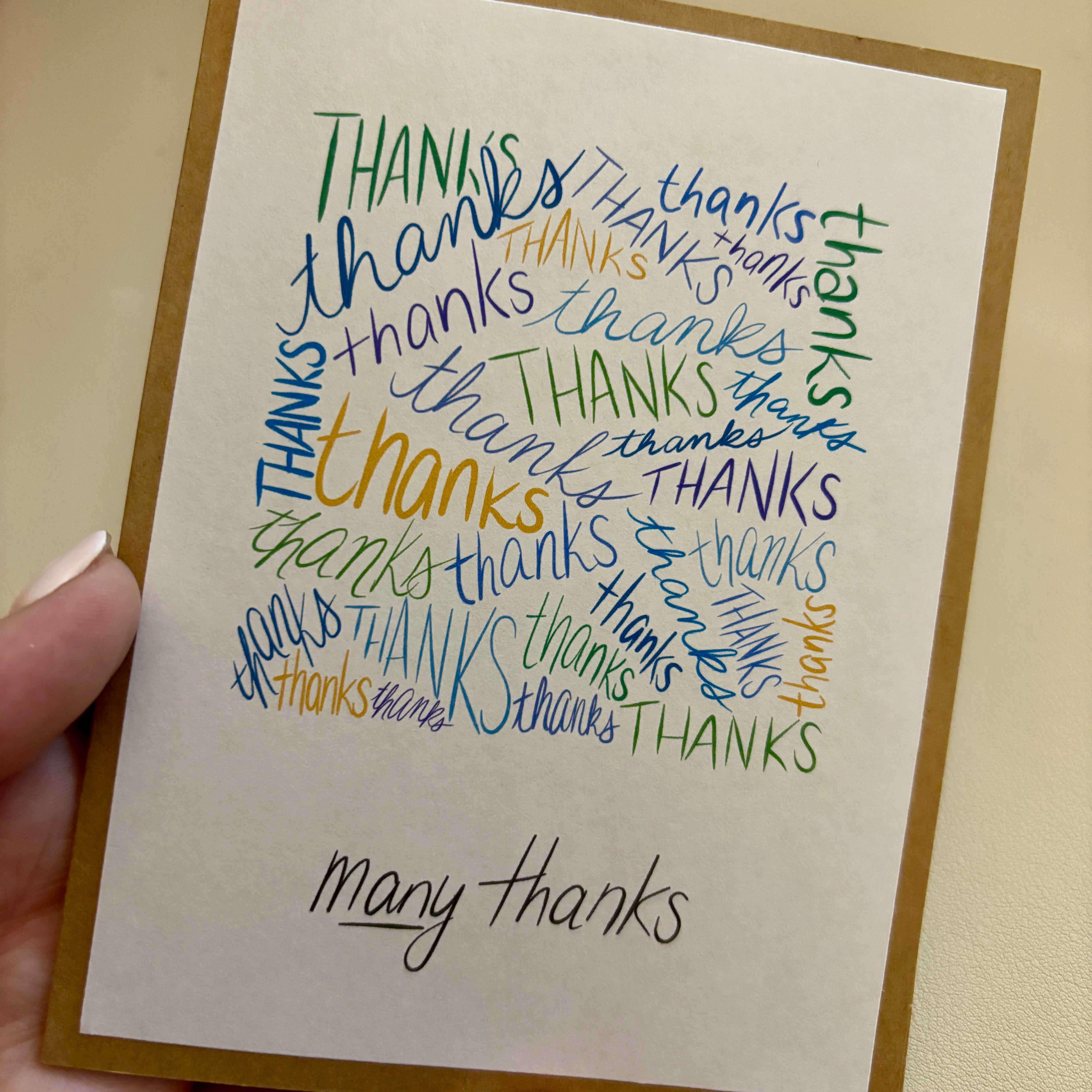 'many thanks' Thank You Card