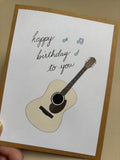 'happy birthday to you' guitar birthday card