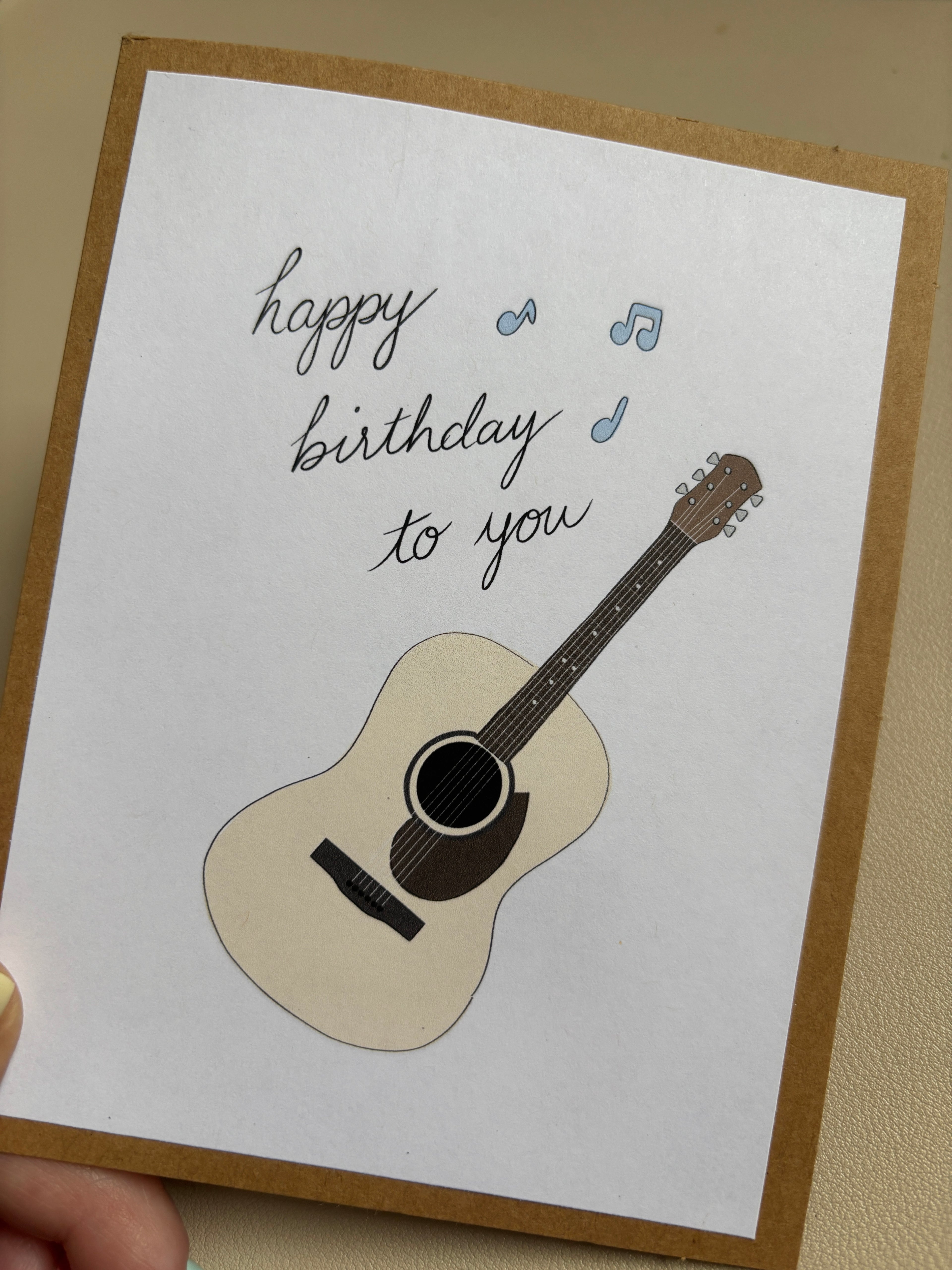 'happy birthday to you' guitar birthday card