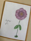 'thinking of you' flower Sympathy Card