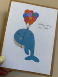 'whaley sorry I'm late' Belated Birthday Card