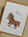 "Happy Birthday!" Horse Birthday Card