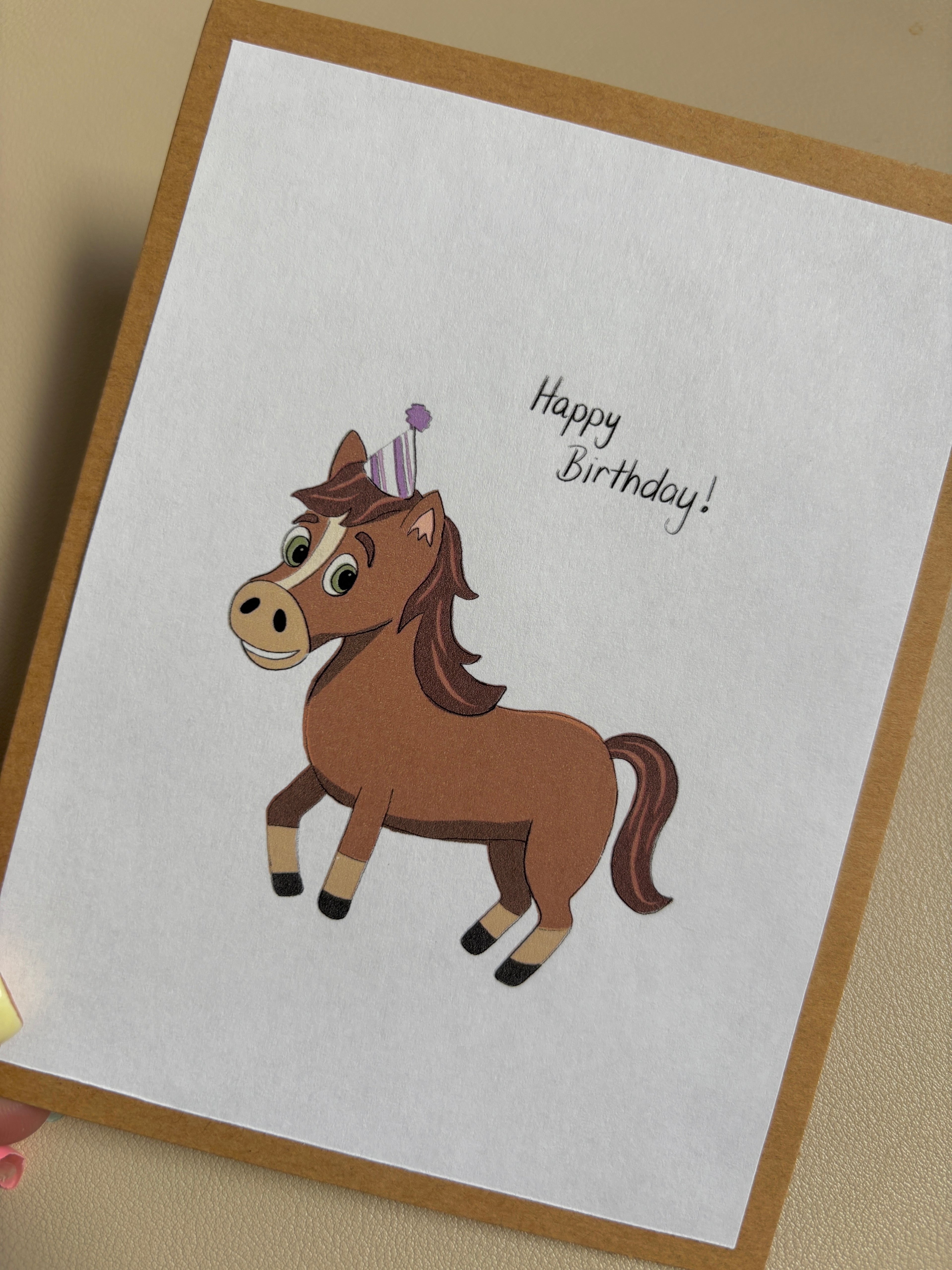 "Happy Birthday!" Horse Birthday Card