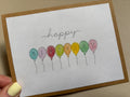 'happy B I R T H D A Y' balloons Birthday Card