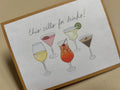 'this calls for drinks!' celebration card