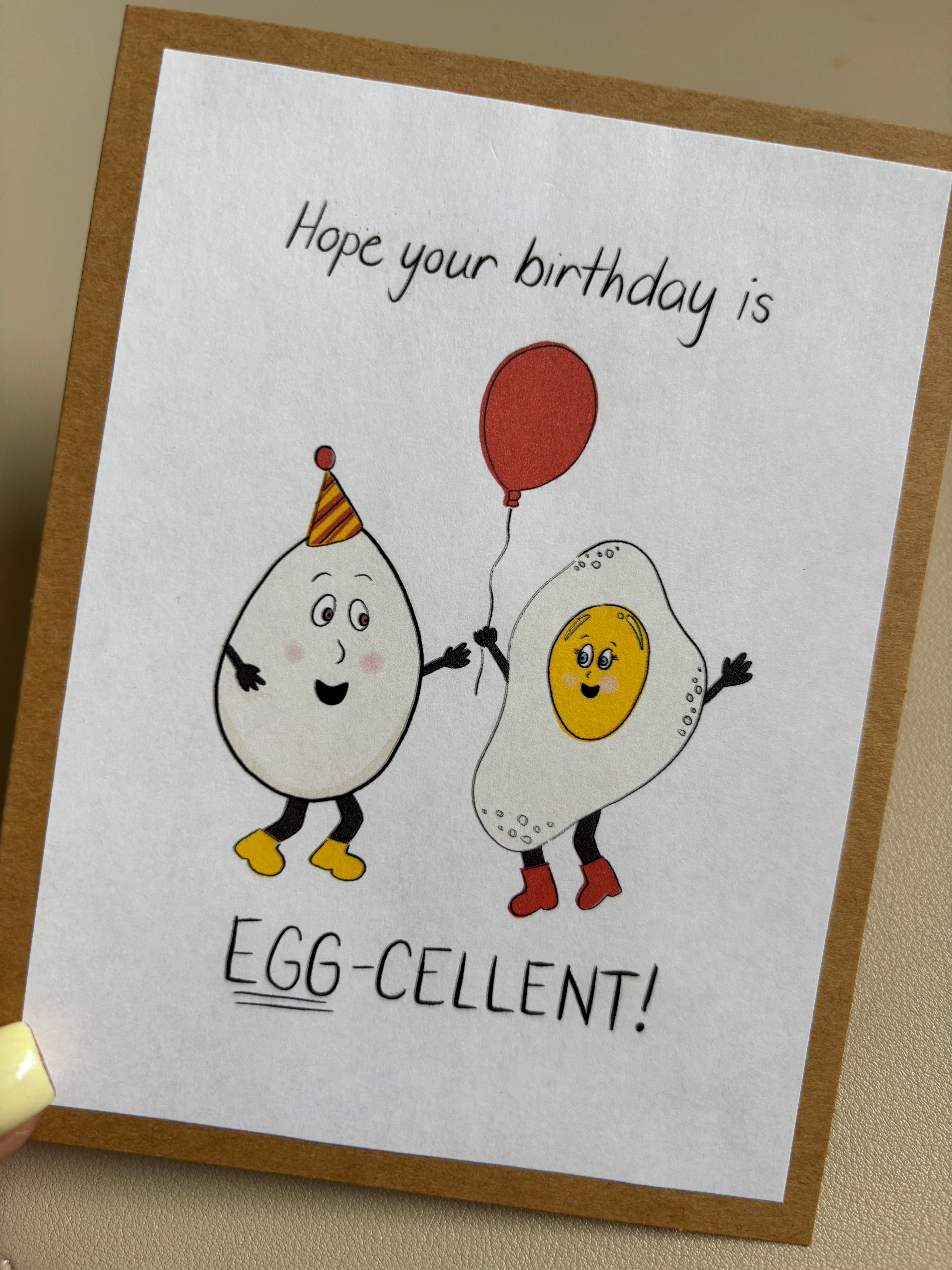 'hope your birthday is EGG-cellent' Birthday Card