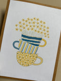Tea Cup Flowers Greeting Card